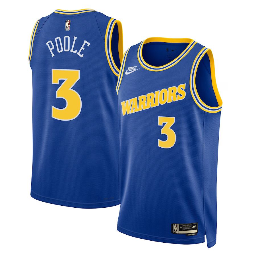 Men Golden State Warriors #3 Jordan Poole Nike Royal 2022-23 Swingman NBA Jersey